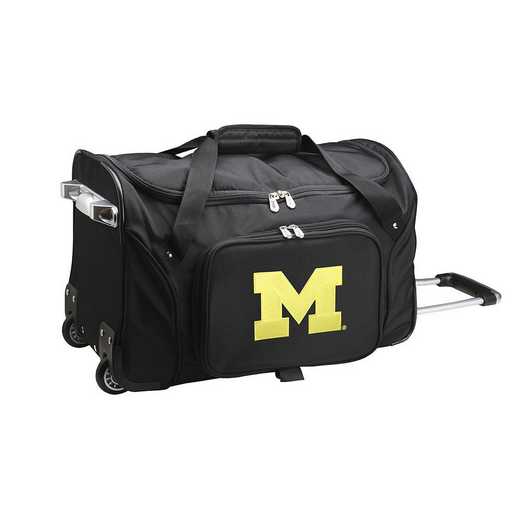 CLMCL401: NCAA Michigan Wolverines 22IN WHLD Duffel Nylon Bag